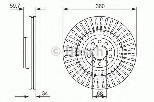 Disc frana AUDI A8 (4D2, 4D8) (1994 - 2002) BOSCH 0 986 479 302 piesa NOUA