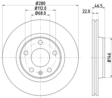 Disc frana AUDI A8 (4D2, 4D8) (1994 - 2002) KRIEGER 0950004277 piesa NOUA