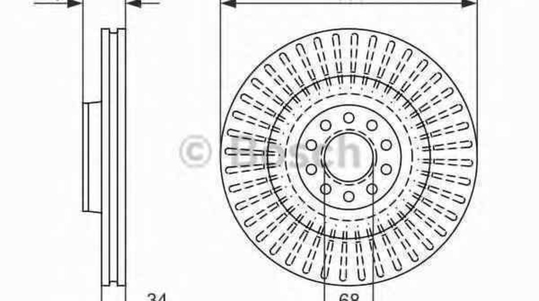 Disc frana AUDI A8 4D2 4D8 BOSCH 0 986 479 B97