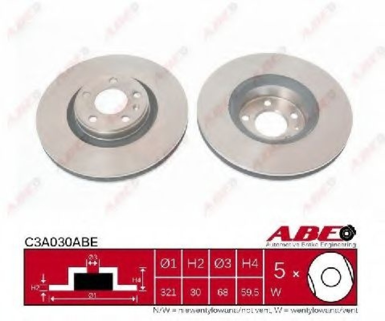 Disc frana AUDI A8 (4E) (2002 - 2010) ABE C3A030ABE piesa NOUA