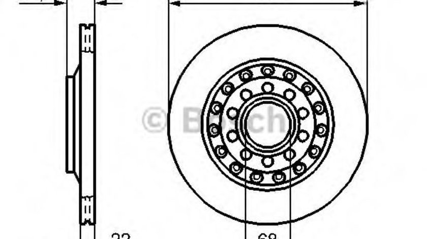 Disc frana AUDI A8 (4E) (2002 - 2010) BOSCH 0 986 479 062 piesa NOUA