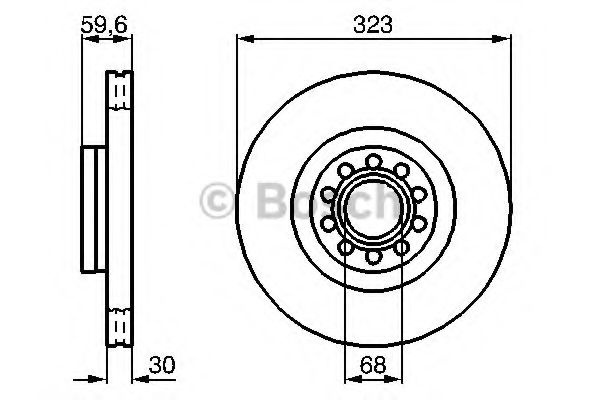 Disc frana AUDI A8 (4E) (2002 - 2010) BOSCH 0 986 479 060 piesa NOUA