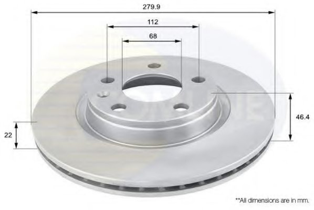 Disc frana AUDI A8 (4E) (2002 - 2010) COMLINE ADC1412V piesa NOUA