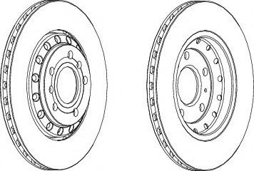 Disc frana AUDI A8 (4E) (2002 - 2010) FERODO DDF1934C piesa NOUA