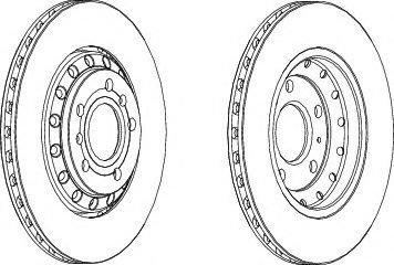 Disc frana AUDI A8 (4E) (2002 - 2010) FERODO DDF1934C piesa NOUA