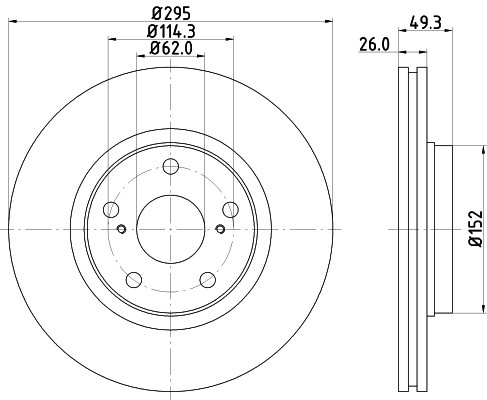 Disc frana AUDI A8 (4E) (2002 - 2010) KRIEGER 0950004171 piesa NOUA