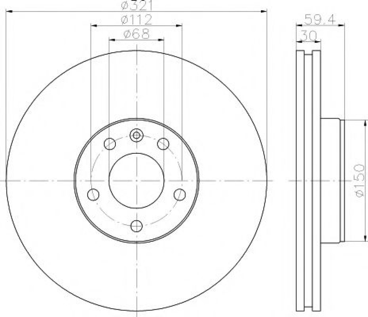 Disc frana AUDI A8 (4E) (2002 - 2010) TEXTAR 92132305 piesa NOUA