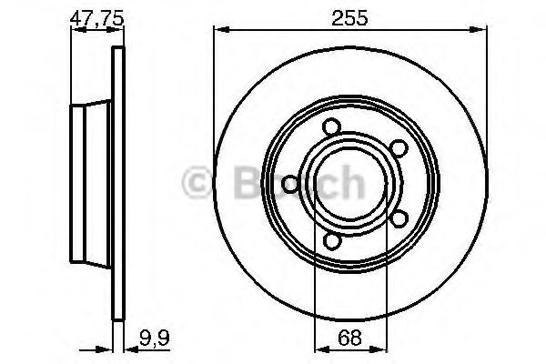 Disc frana AUDI ALLROAD (4BH, C5) (2000 - 2005) BOSCH 0 986 478 480 piesa NOUA