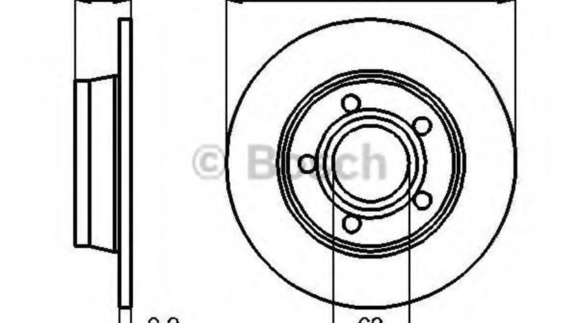 Disc frana AUDI ALLROAD (4BH, C5) (2000 - 2005) BOSCH 0 986 478 480 piesa NOUA