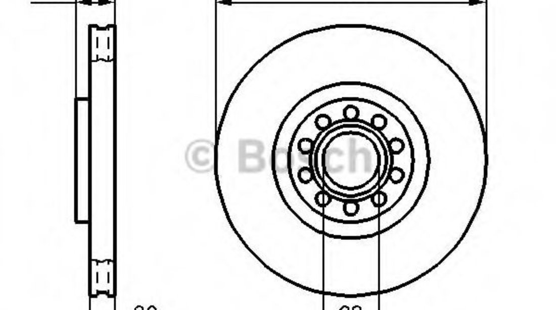 Disc frana AUDI ALLROAD (4BH, C5) (2000 - 2005) BOSCH 0 986 478 985 piesa NOUA