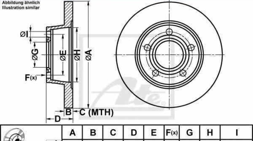 Disc frana AUDI ALLROAD 4BH C5 ATE 24.0110-0260.1