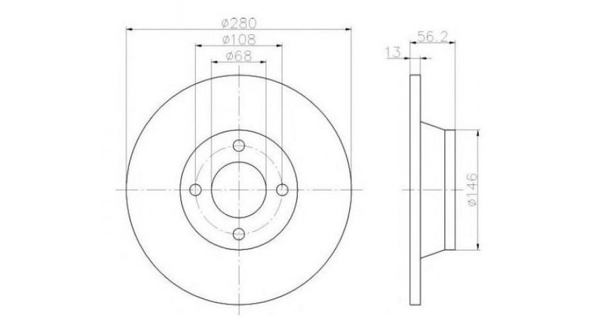 Disc frana Audi AUDI 80 (8C, B4) 1991-1994 #2 08570910