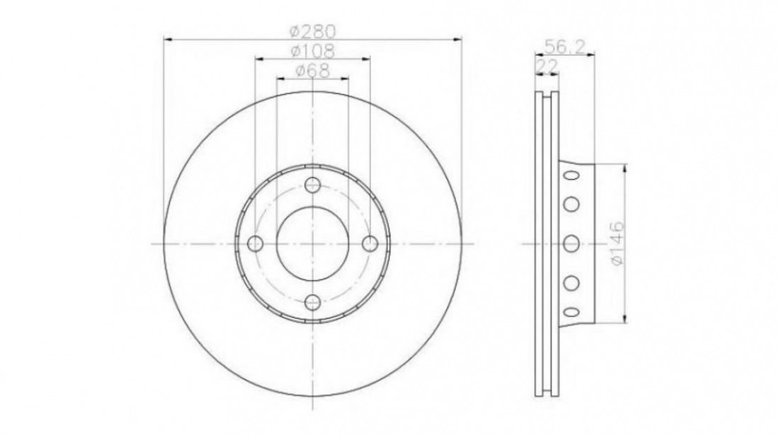 Disc frana Audi AUDI 80 Avant (8C, B4) 1991-1996 #2 09782110