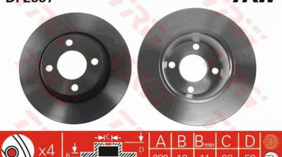 Disc frana Audi AUDI 80 Avant (8C, B4) 1991-1996 #2 08553