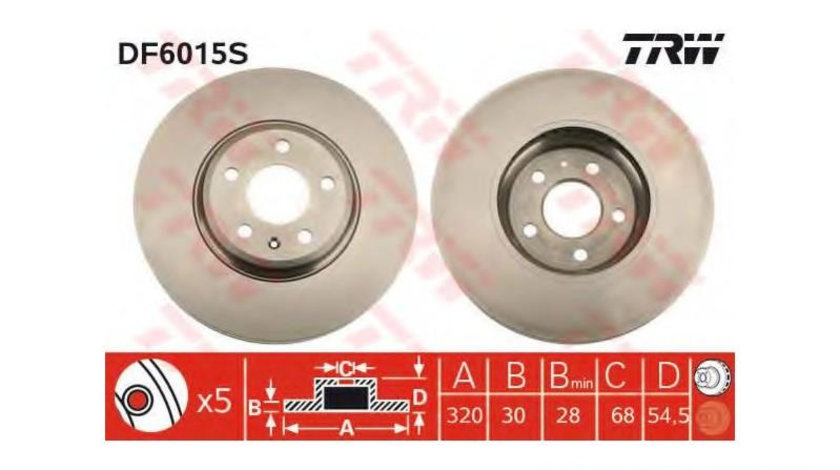 Disc frana Audi AUDI A5 Sportback (8TA) 2009-2016 #3 0986479468