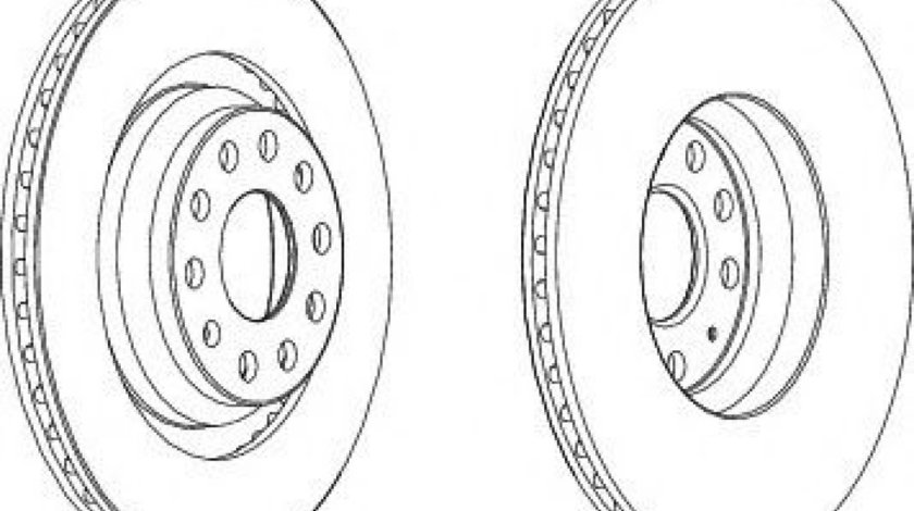 Disc frana AUDI Q3 (8U) (2011 - 2016) FERODO DDF1503C piesa NOUA