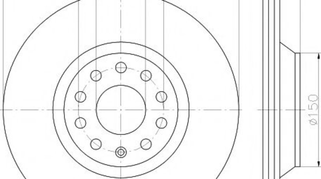 Disc frana AUDI Q3 (8U) (2011 - 2016) HELLA PAGID 8DD 355 112-121 piesa NOUA