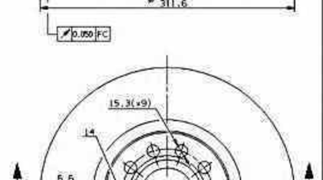 Disc frana AUDI Q3 8U BREMBO 09.9772.11