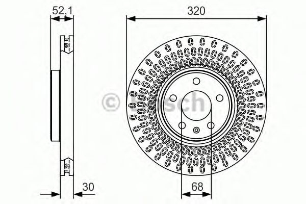 Disc frana AUDI Q5 (8R) (2008 - 2016) BOSCH 0 986 479 C49 piesa NOUA