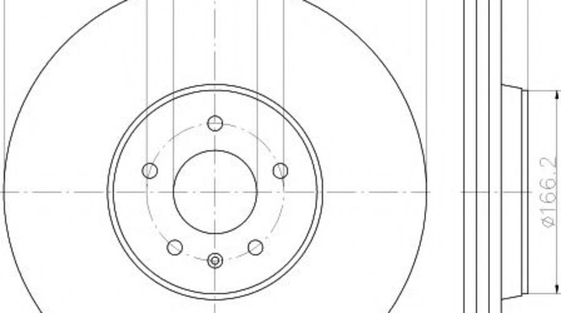 Disc frana AUDI Q5 (8R) (2008 - 2016) HELLA PAGID 8DD 355 117-181 piesa NOUA