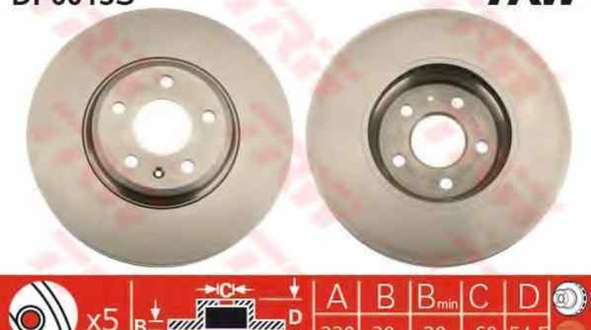 Disc frana AUDI Q5 8R TRW DF6015S