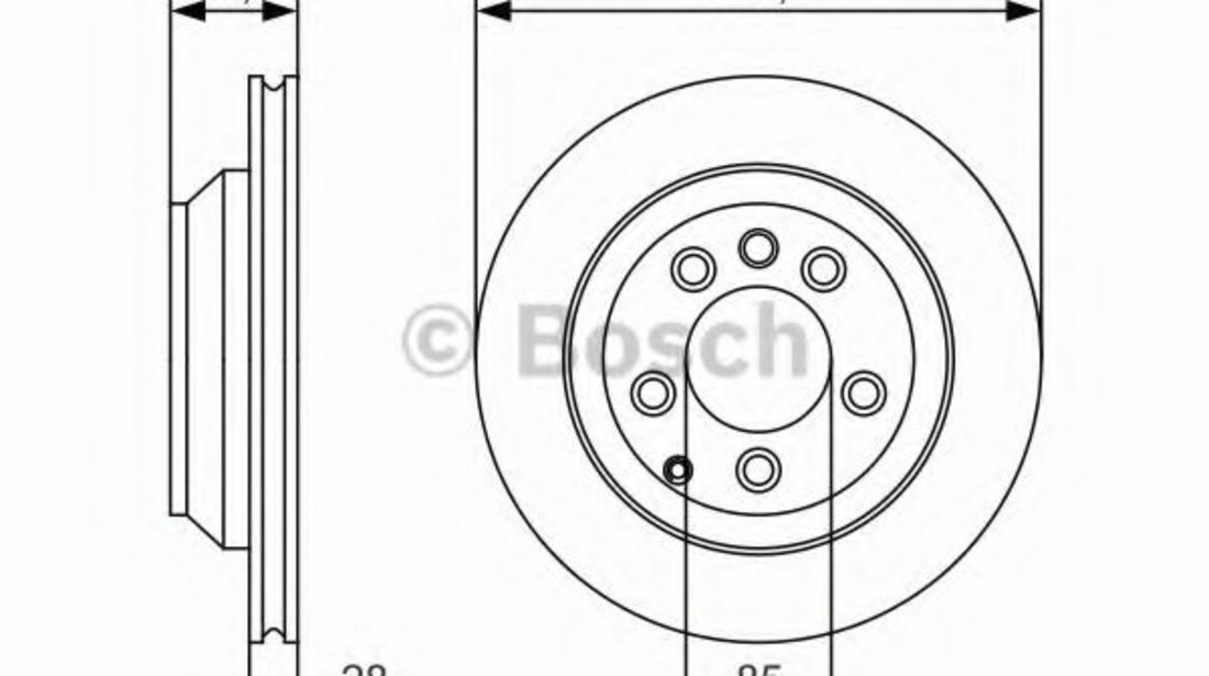 Disc frana AUDI Q7 (4L) (2006 - 2015) BOSCH 0 986 479 S20 piesa NOUA