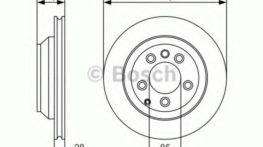 Disc frana AUDI Q7 (4L) (2006 - 2015) BOSCH 0 986 479 S20 piesa NOUA