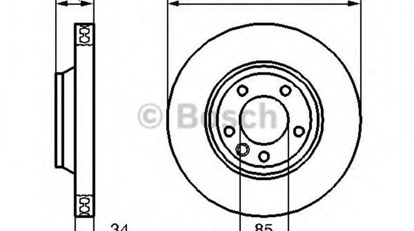 Disc frana AUDI Q7 (4L) (2006 - 2015) BOSCH 0 986 479 249 piesa NOUA