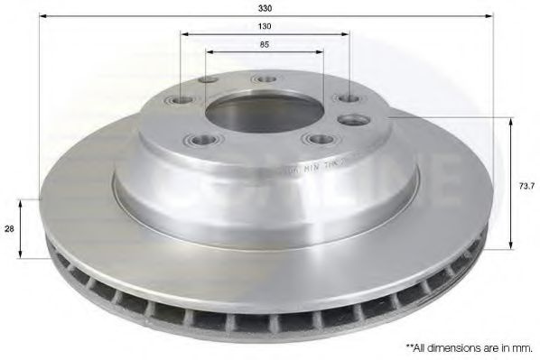 Disc frana AUDI Q7 (4L) (2006 - 2015) COMLINE ADC1460V piesa NOUA