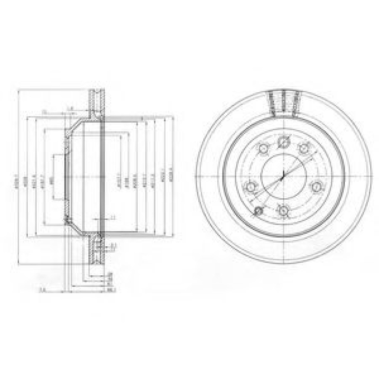 Disc frana AUDI Q7 (4L) (2006 - 2015) DELPHI BG3775C piesa NOUA