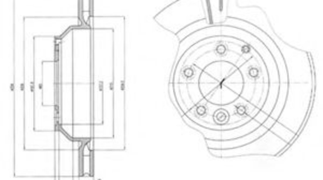 Disc frana AUDI Q7 (4L) (2006 - 2015) DELPHI BG4070 piesa NOUA