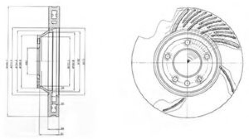 Disc frana AUDI Q7 (4L) (2006 - 2015) DELPHI BG9950 piesa NOUA