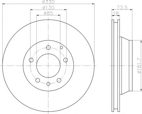 Disc frana AUDI Q7 (4L) (2006 - 2015) TEXTAR 92122005 piesa NOUA