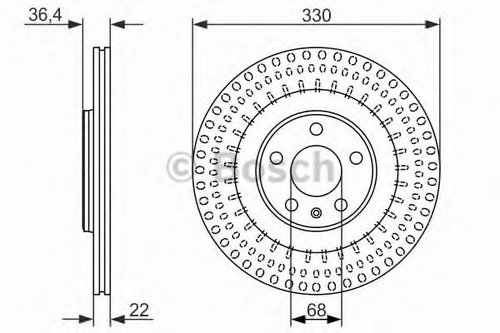 Disc frana AUDI Q7 (4M) (2015 - 2016) BOSCH 0 986 479 750 piesa NOUA