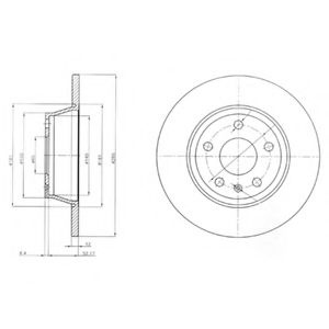 Disc frana AUDI TT (8J3) (2006 - 2014) DELPHI BG4089 piesa NOUA