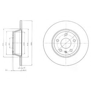 Disc frana AUDI TT (8J3) (2006 - 2014) DELPHI BG4089 piesa NOUA