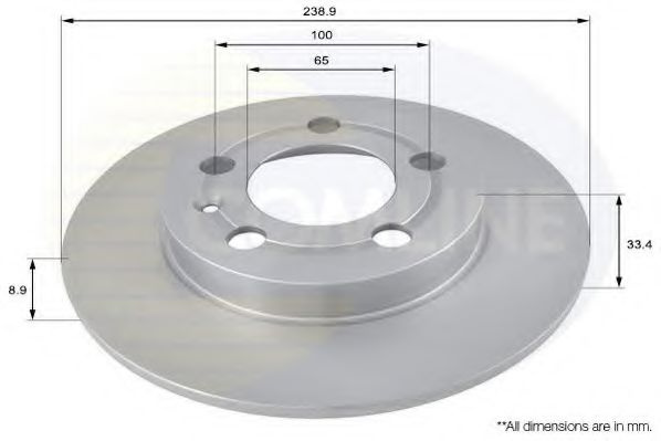 Disc frana AUDI TT (8N3) (1998 - 2006) COMLINE ADC1443 piesa NOUA