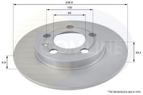 Disc frana AUDI TT (8N3) (1998 - 2006) COMLINE ADC1443 piesa NOUA