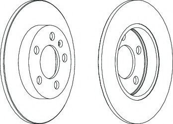 Disc frana AUDI TT (8N3) (1998 - 2006) FERODO DDF1155 piesa NOUA