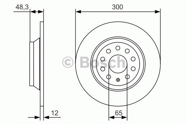 Disc frana AUDI TT (FV3) (2014 - 2016) BOSCH 0 986 479 A84 piesa NOUA