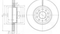 Disc frana AUDI TT (FV3) (2014 - 2016) DELPHI BG39...