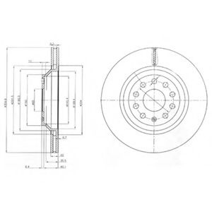 Disc frana AUDI TT (FV3) (2014 - 2016) DELPHI BG3975 piesa NOUA