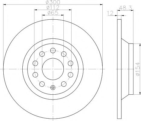 Disc frana AUDI TT (FV3) (2014 - 2016) TEXTAR 92255403 piesa NOUA
