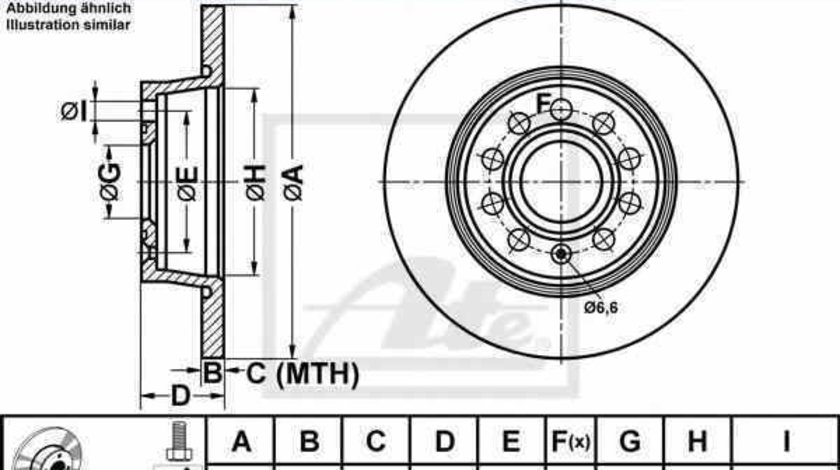 Disc frana AUDI TT FV3 ATE 24.0110-0356.1