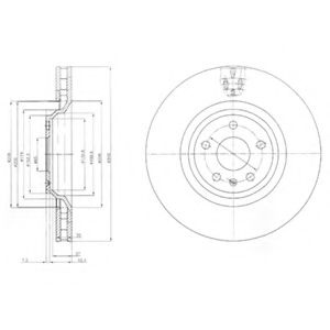 Disc frana AUDI TT Roadster (8J9) (2007 - 2014) DELPHI BG9054 piesa NOUA