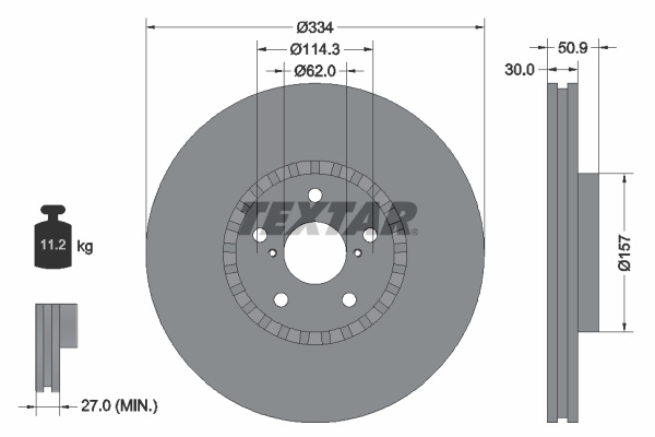 Disc frana Axa fata dreapta (92147903 TEXTAR) LEXUS