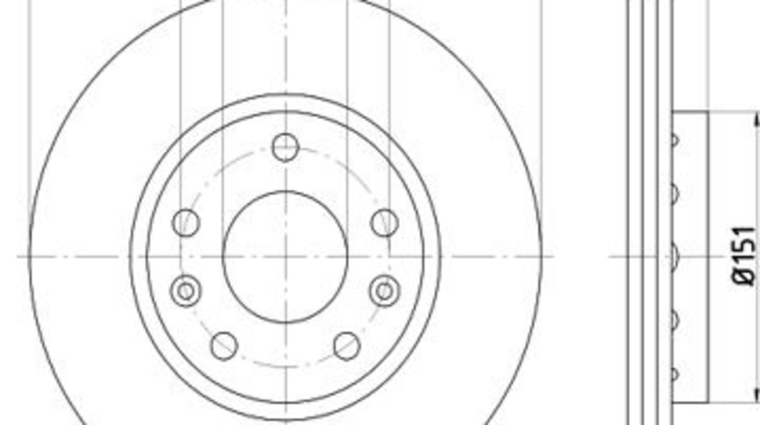 Disc frana Axa fata stanga (12108515 MTR) DACIA,NISSAN,RENAULT