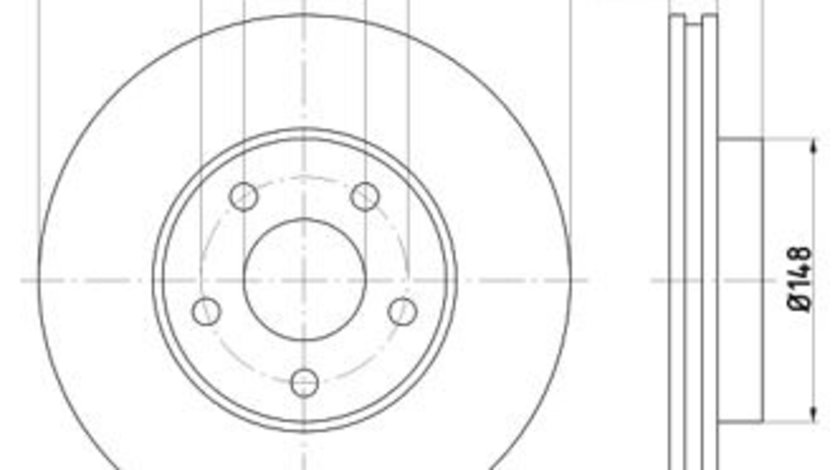 Disc frana Axa fata stanga (12108521 MTR) FORD,FORD (CHANGAN),VOLVO,VOLVO (CHANGAN)