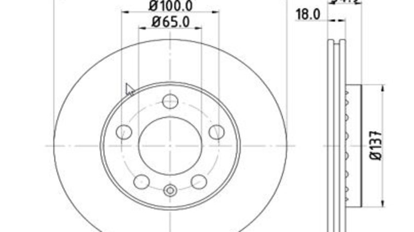 Disc frana Axa fata stanga (12108549 MTR) SKODA,VW