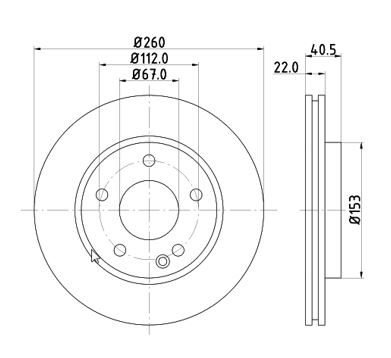 Disc frana Axa fata stanga (12108554 MTR) MERCEDES-BENZ